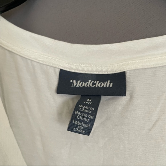 ModCloth women’s Tank Top Size S white hi low - Picture 4 of 5